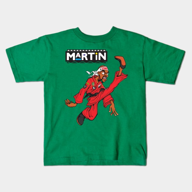 Wassup Martin Kids T-Shirt by sandesart